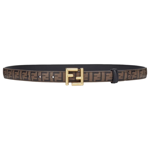FENDI FF logo embossed leather belt size 85 - Picture 2 of 4